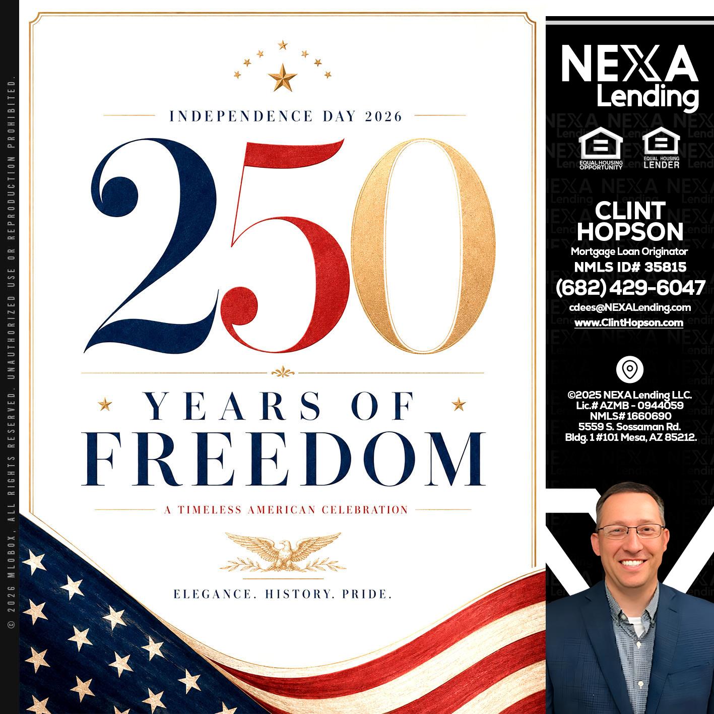 250 YEARS - Clint Hopson -Mortgage Loan Originator
