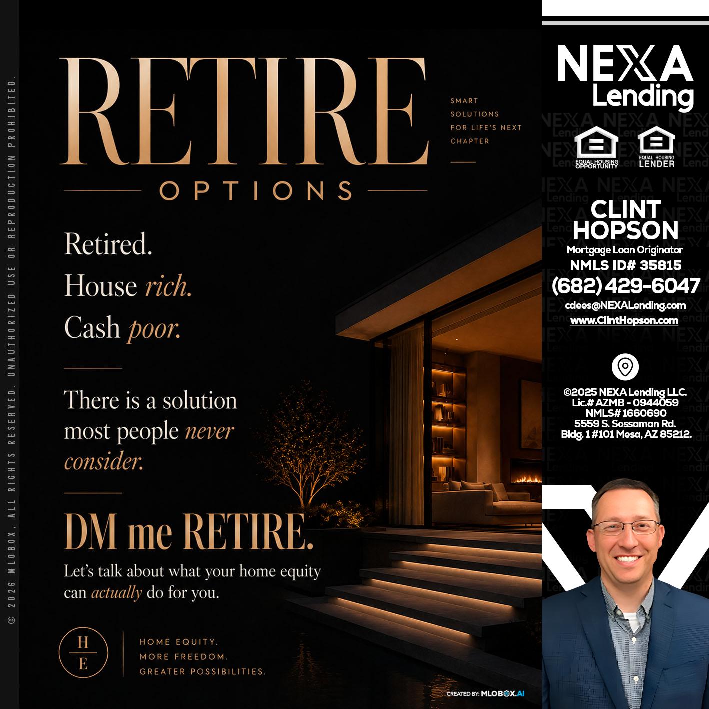 RETIRE LOANS - Clint Hopson -Mortgage Loan Originator