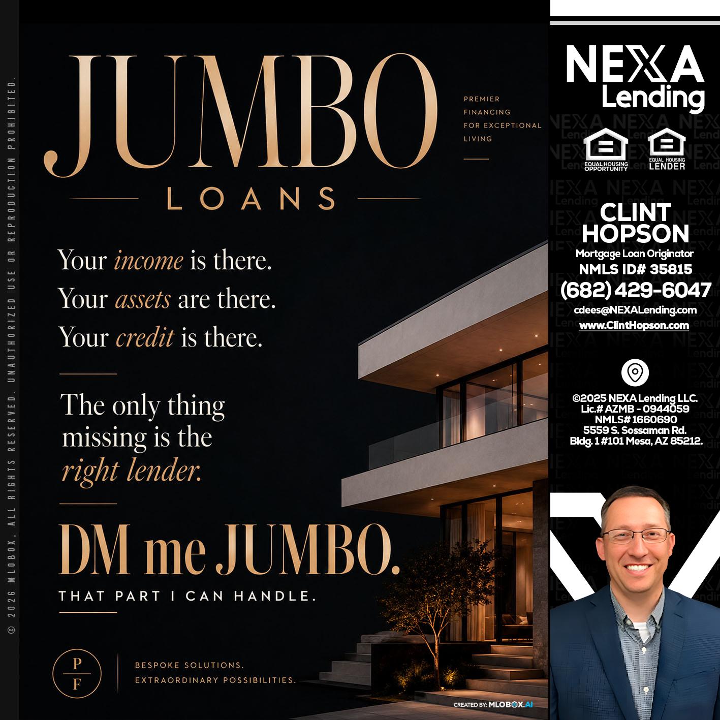 JUMBO LOANS - Clint Hopson -Mortgage Loan Originator