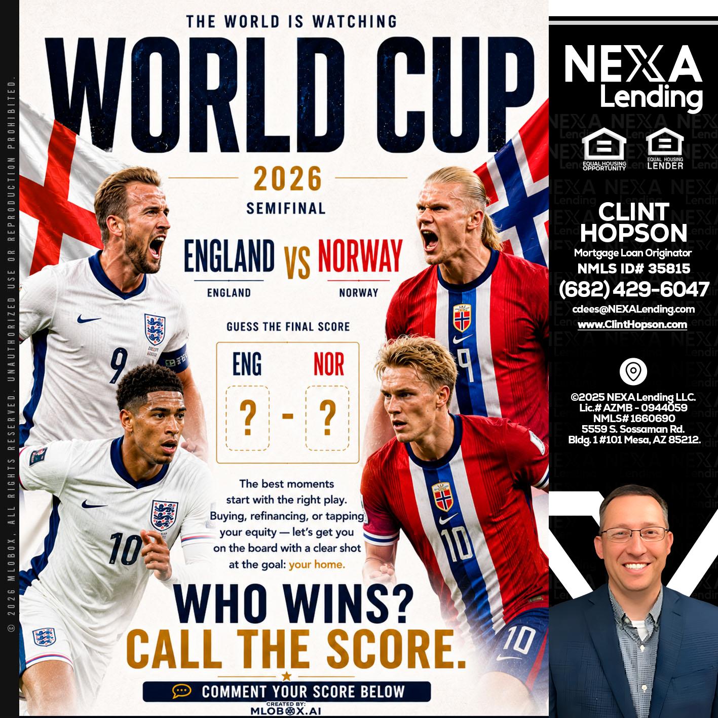 WORLD CUP 2026 - Clint Hopson -Mortgage Loan Originator