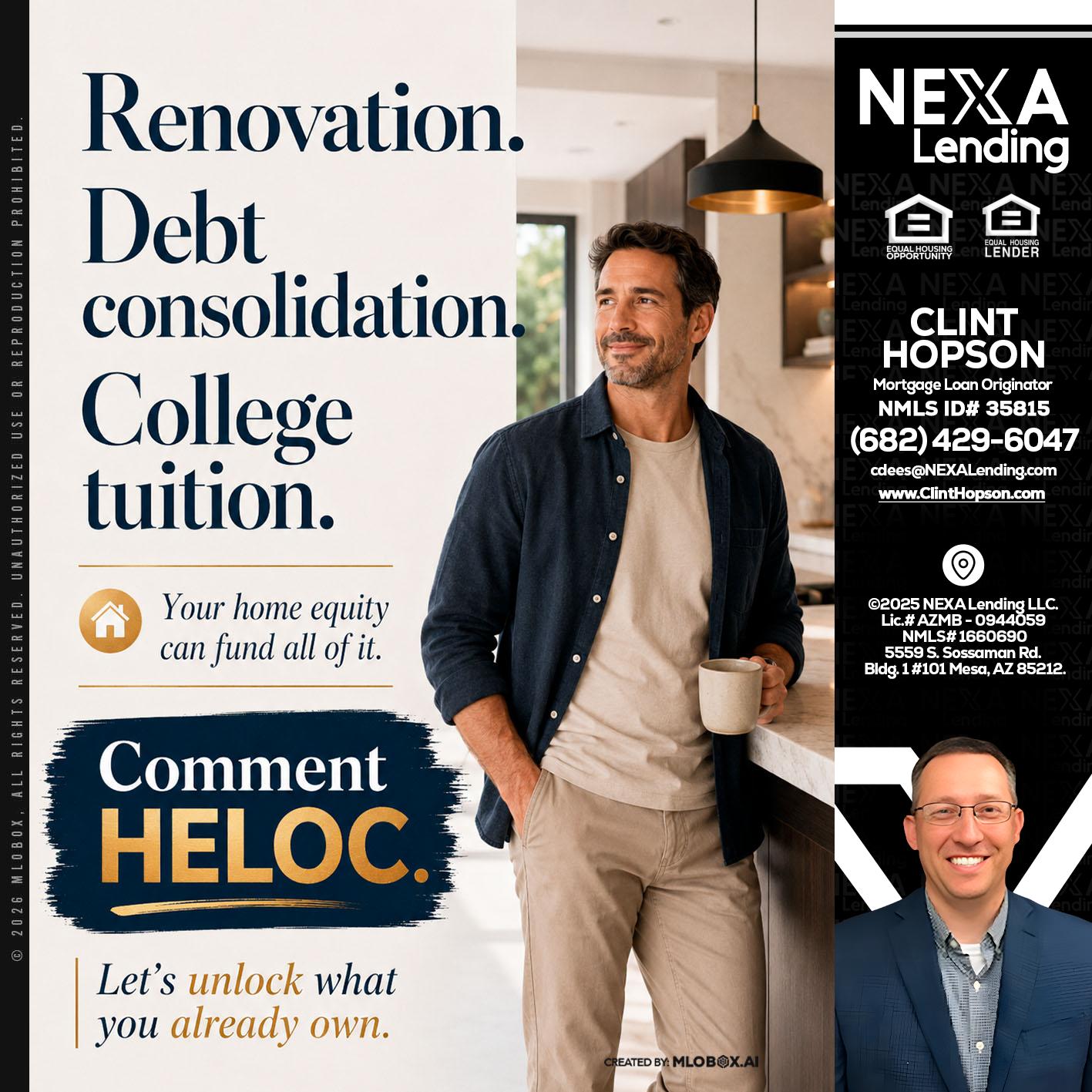 RENOVATION DEBT - Clint Hopson -Mortgage Loan Originator