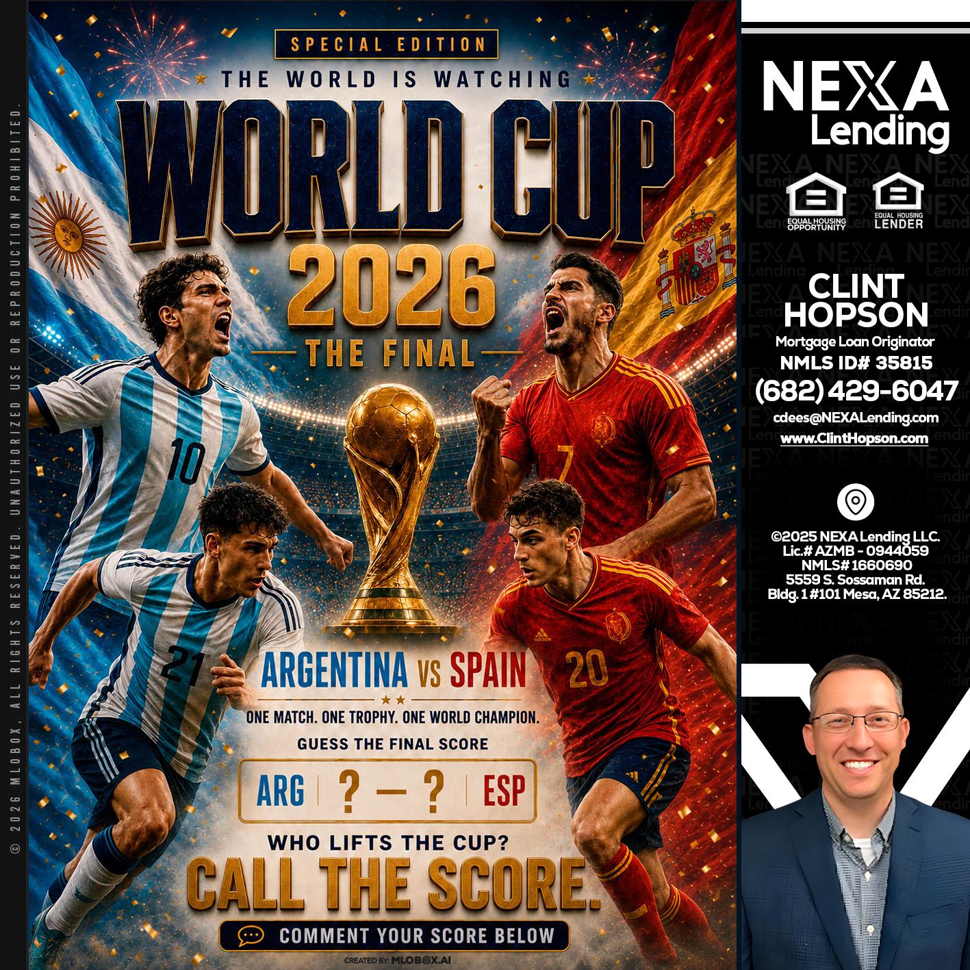 World Cup 2026 finals - Clint Hopson -Mortgage Loan Originator