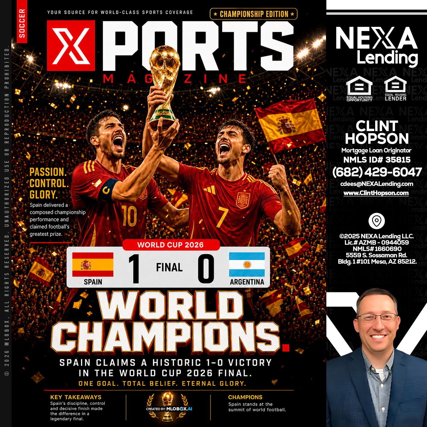 SPAIN CHAMPION - Clint Hopson -Mortgage Loan Originator