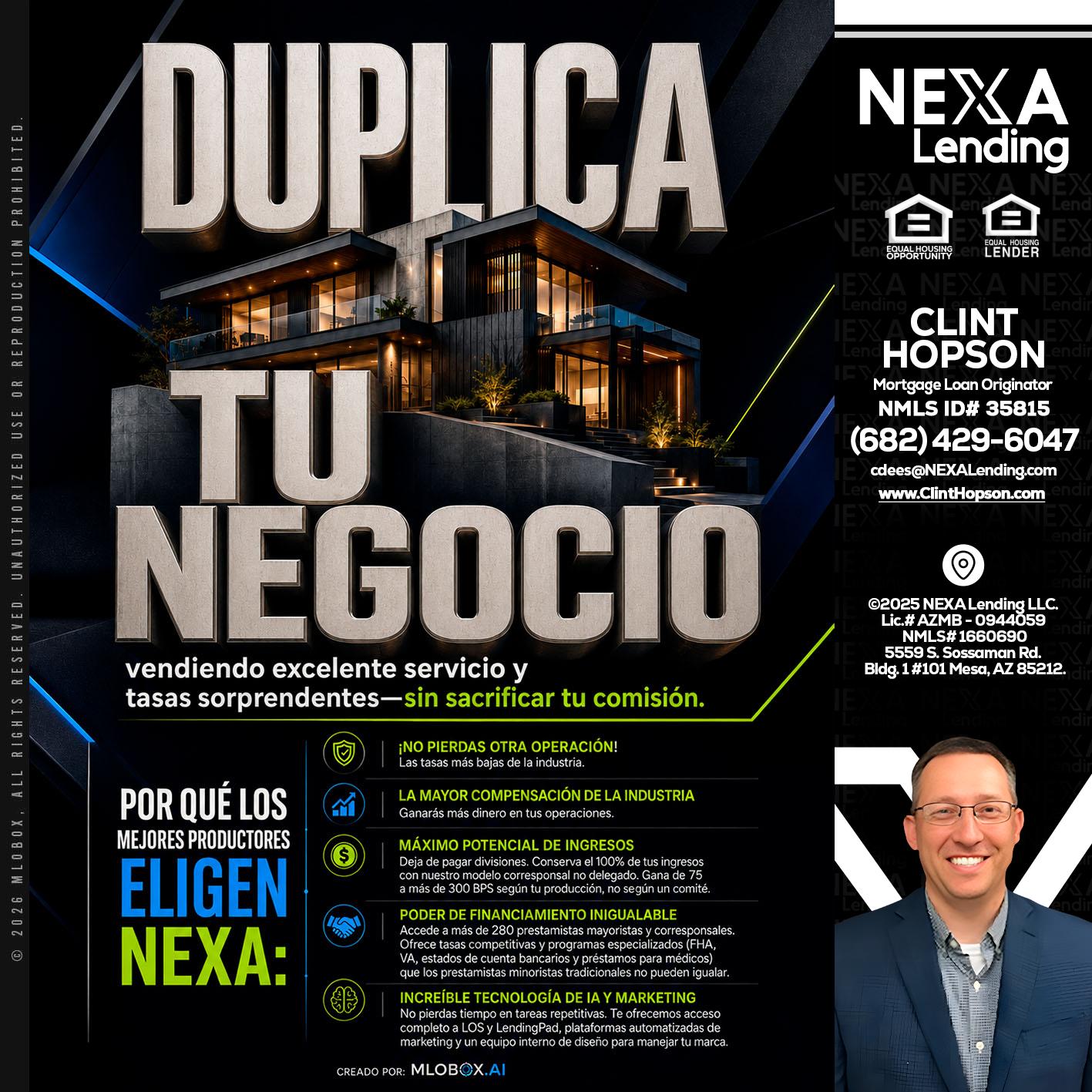 DUPLICA TU NEGOCIO - Clint Hopson -Mortgage Loan Originator