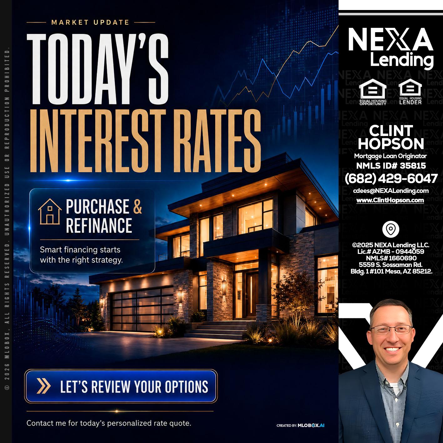 TODAYS RATES - Clint Hopson -Mortgage Loan Originator